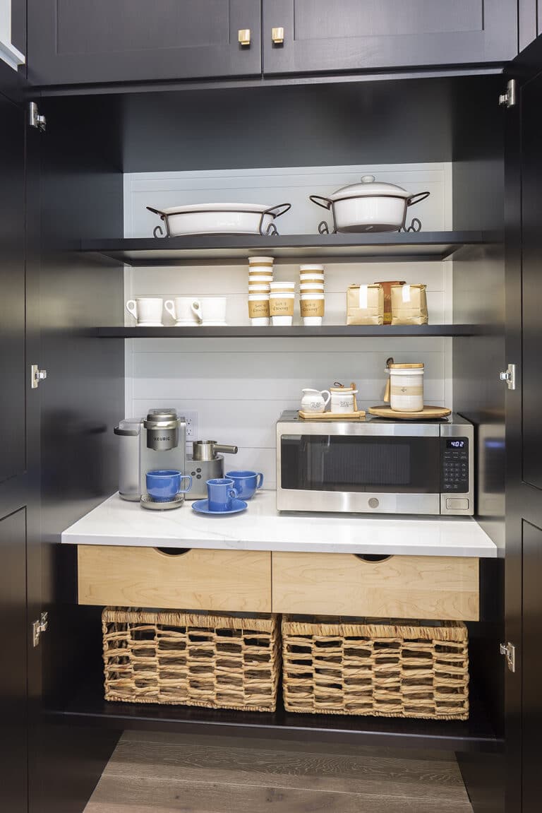 Hidden Transitional Kitchen Coffee Bar