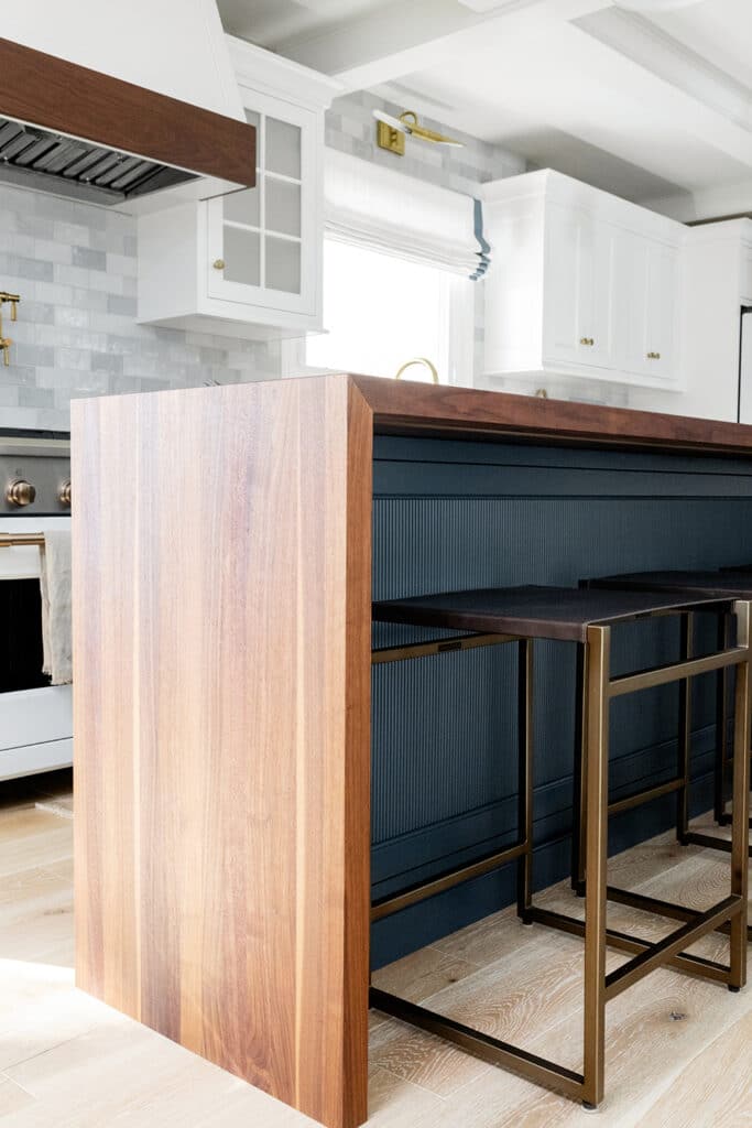 Island for Days Teal Reeded Cabinets Kitchen Island 2