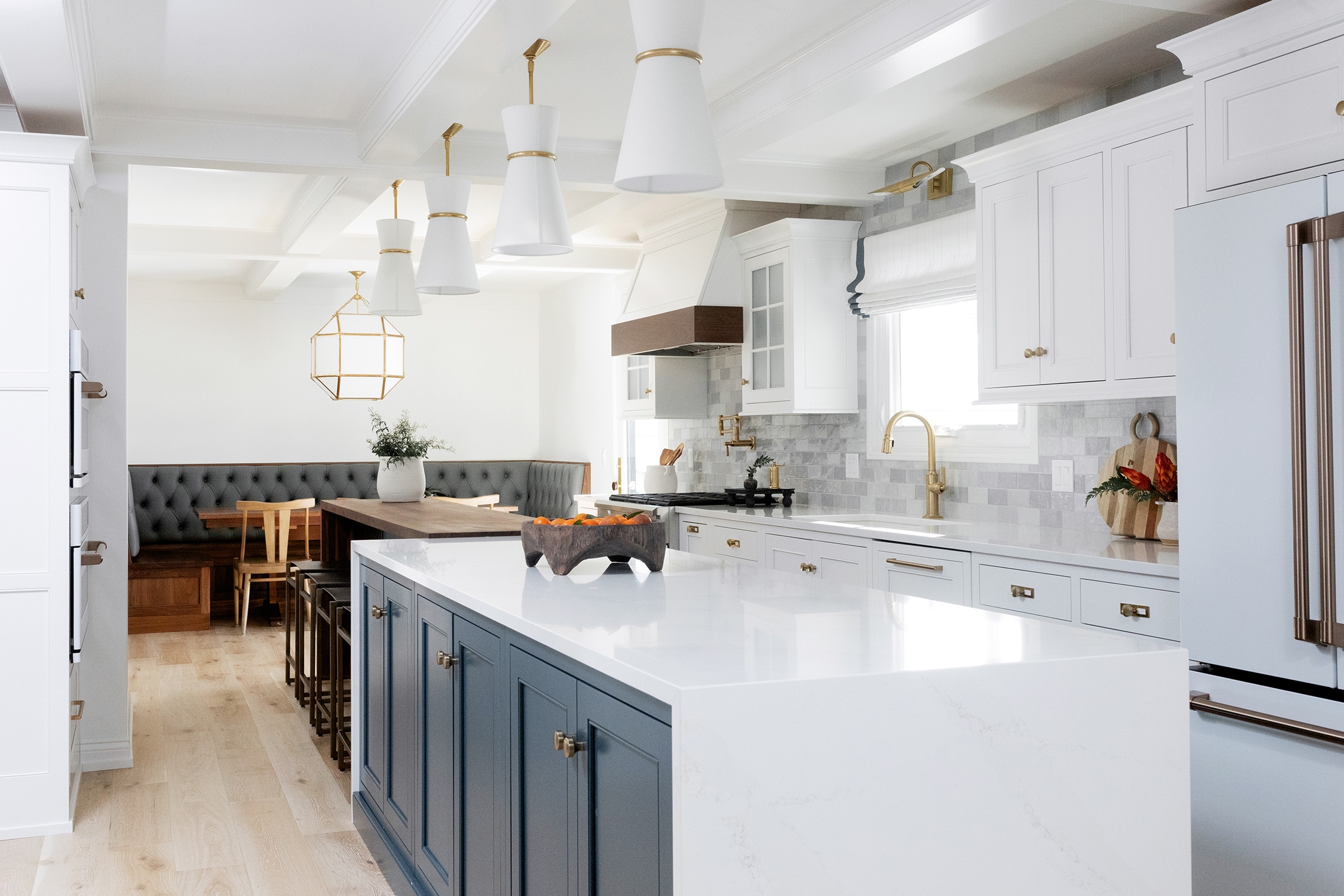 Island for Days White Blue Kitchen