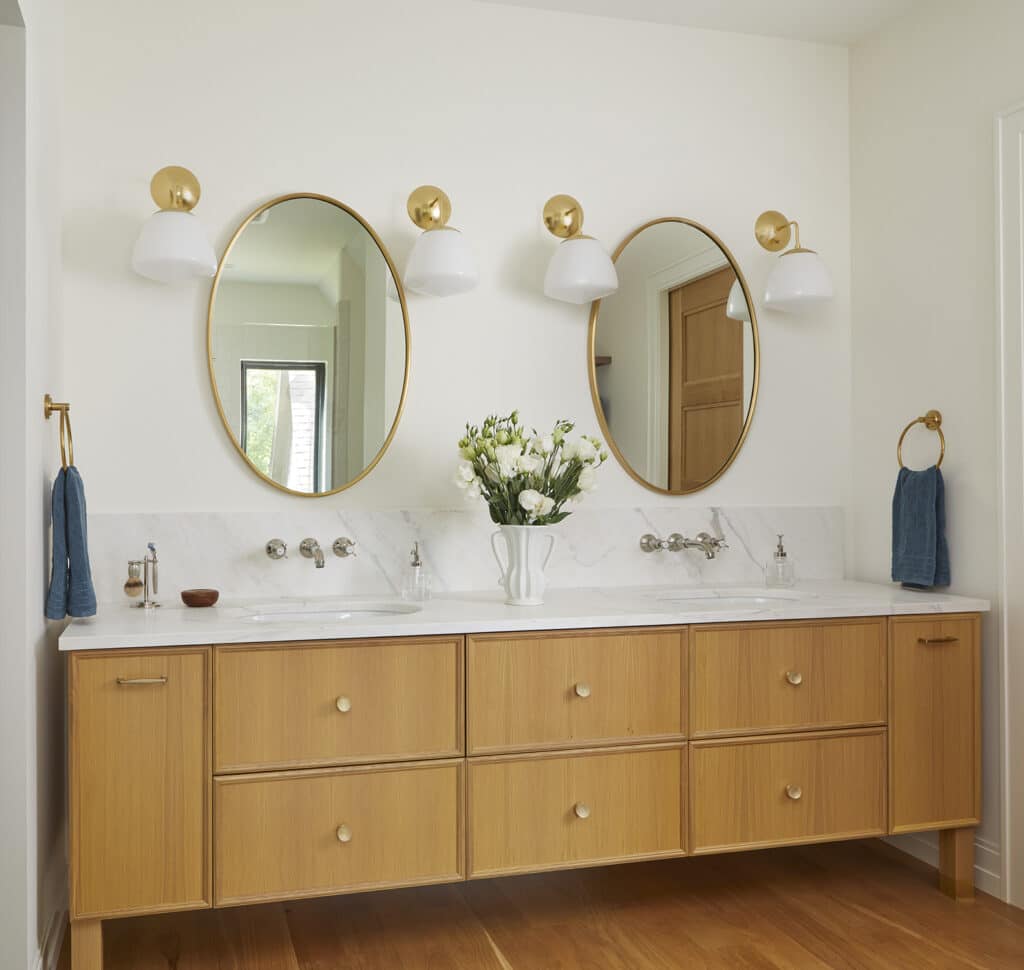 White Oak Master Bathroom Vanity