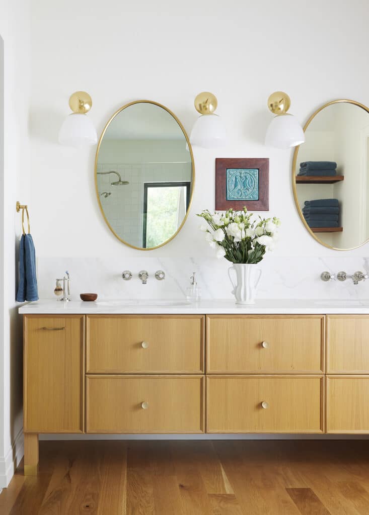 White Oak Master Bathroom Vanity