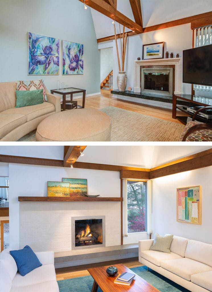 Mid Century Modern Living Room Remodel Before After