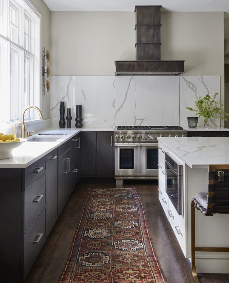 Eclectic Kitchen No Upper Cabinets