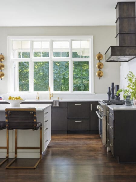 Eclectic Kitchen No Upper Cabinets