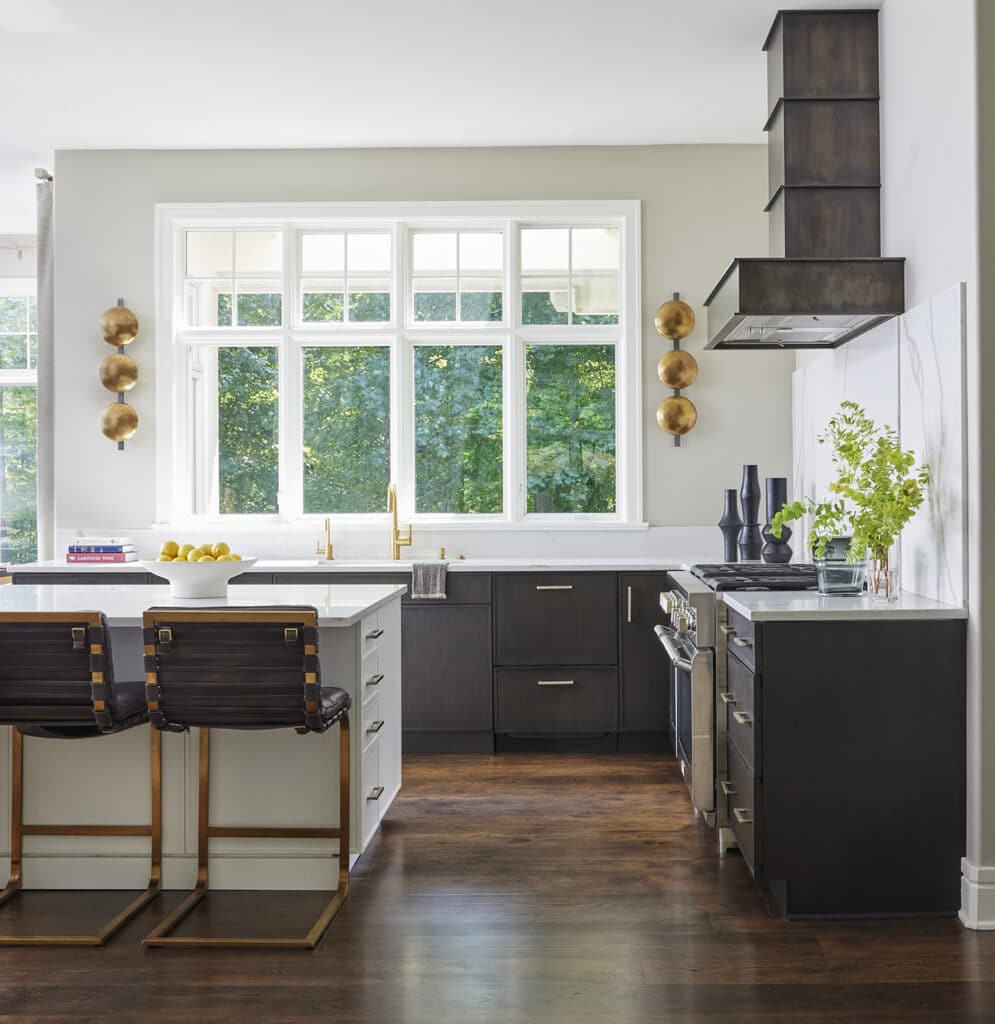 Eclectic Kitchen No Upper Cabinets