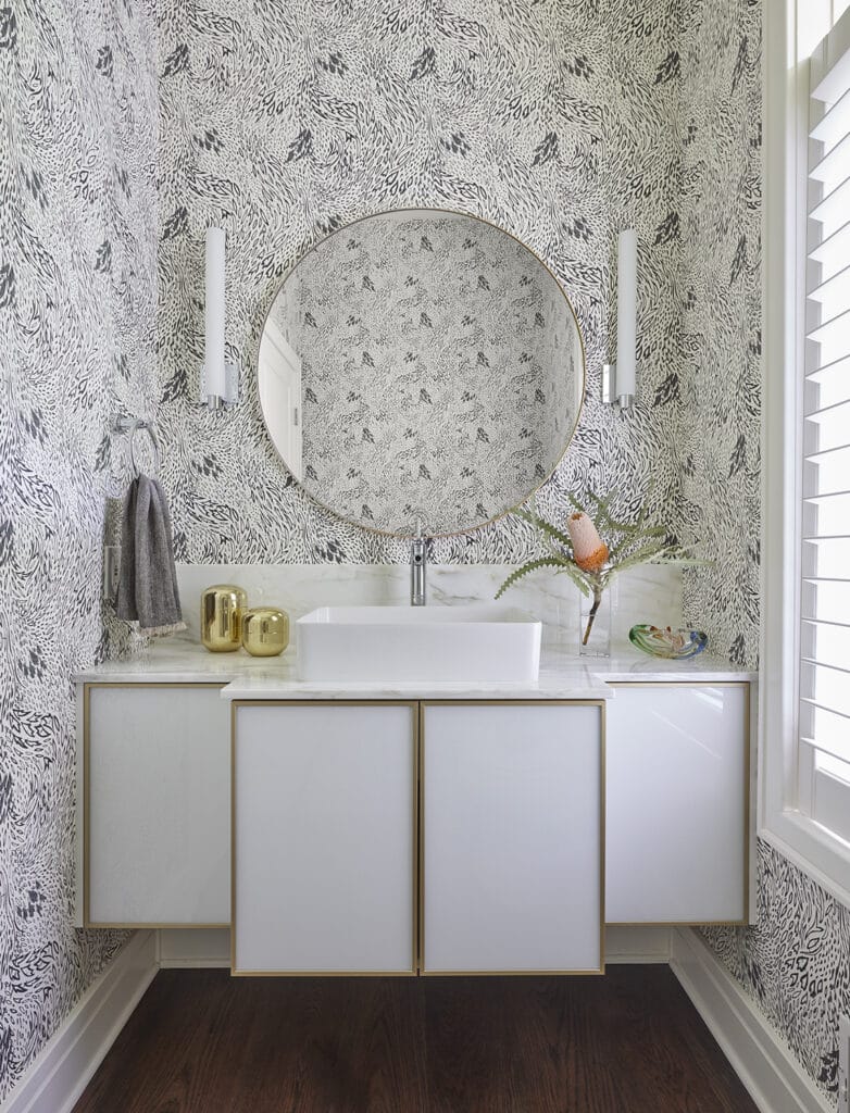 White Gold Milk Glass Floating Vanity