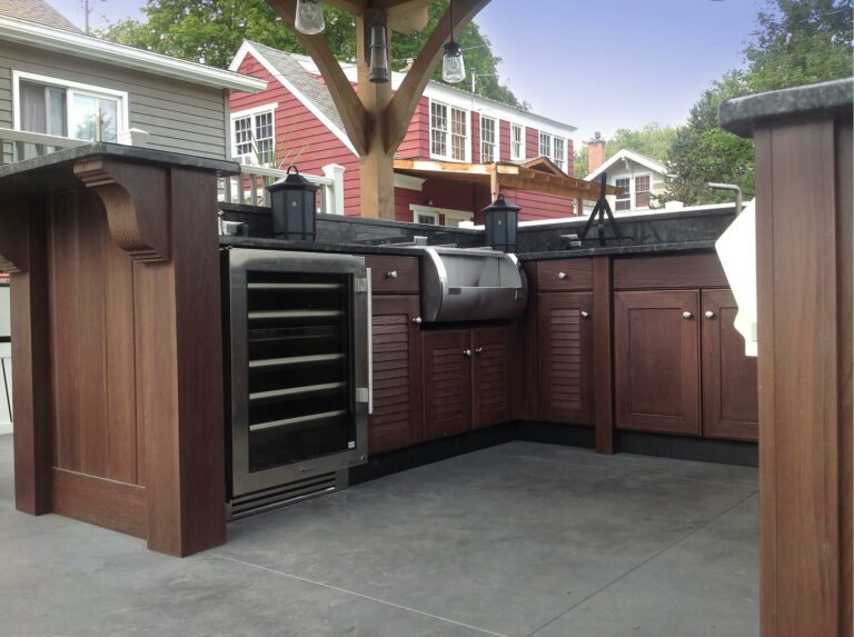 Outdoor Kitchen Wood Cabinets