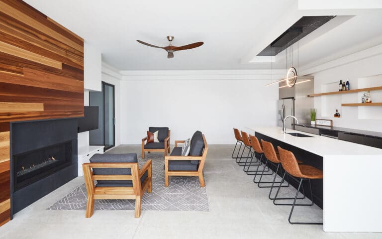 Cedar West 8Black White Modern Basement Pool Bar