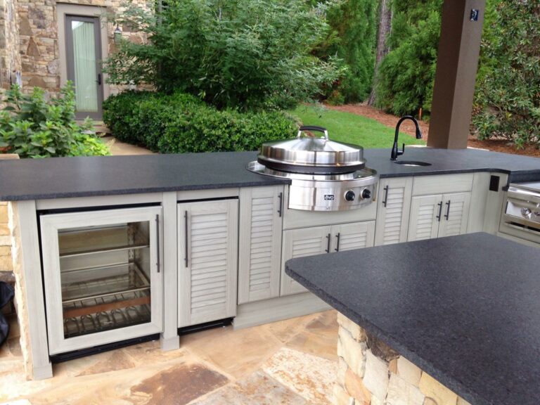 Grey Outdoor Kitchen Cabinets