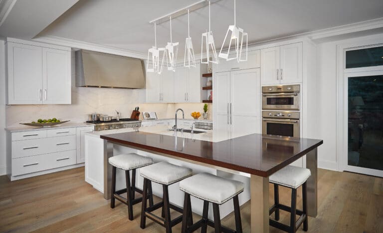 Contemporary White Walnut Kitchen