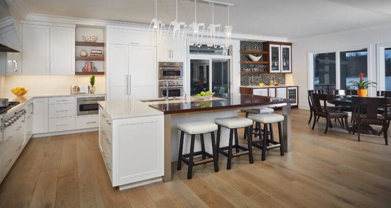 Contemporary White Walnut Kitchen