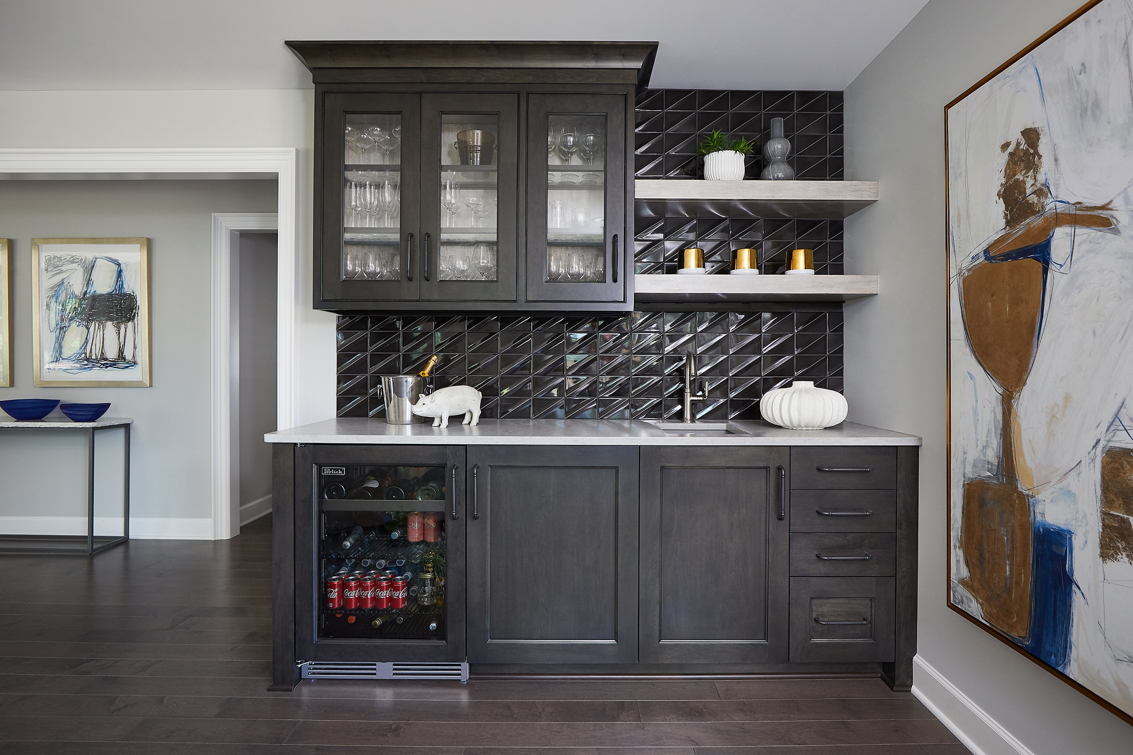 Black wet discount bar cabinets