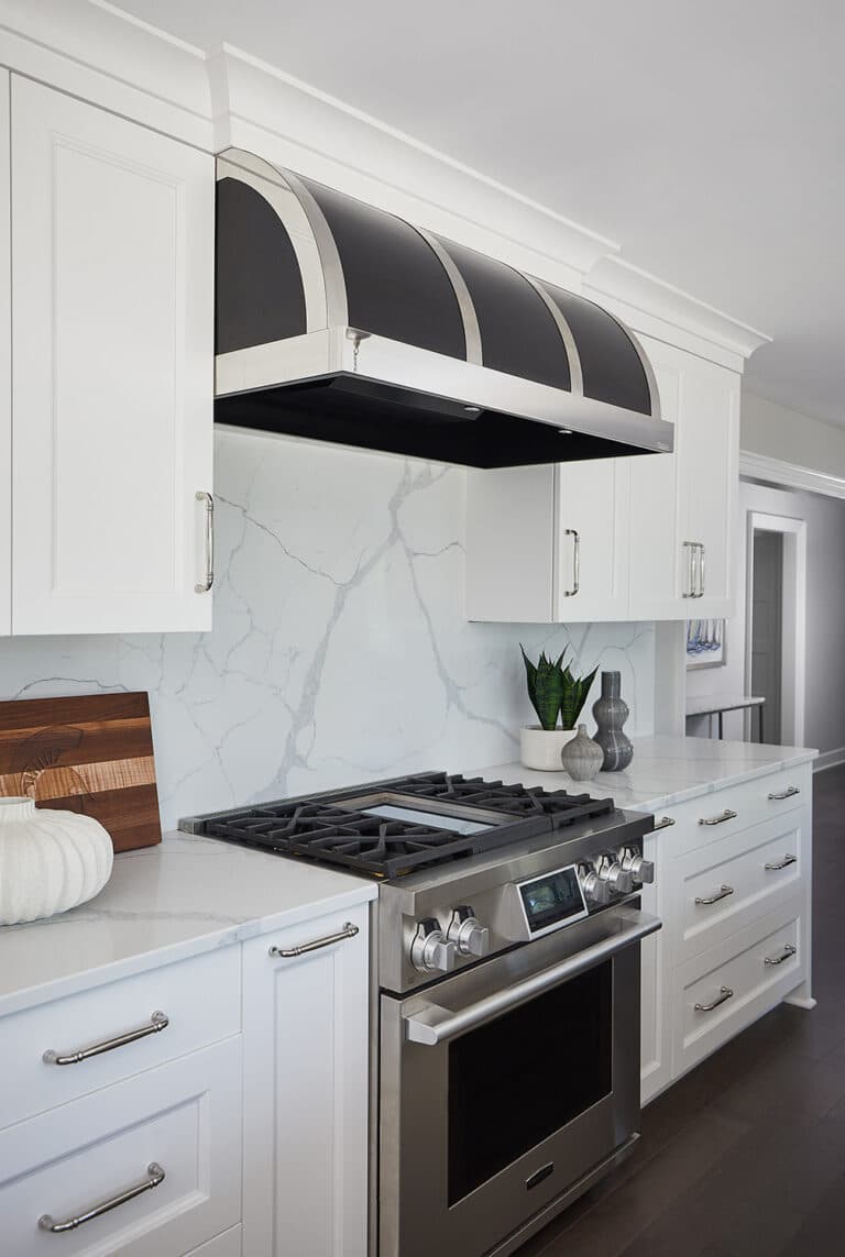 Dark to Light Remodel Transitional Kitchen Range