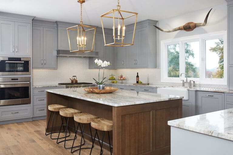 Modern Grey Wood Farmhouse Kitchen