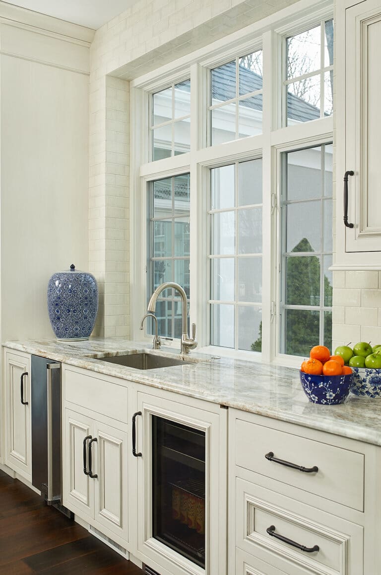 Traditional White Kitchen Custom Cabinets