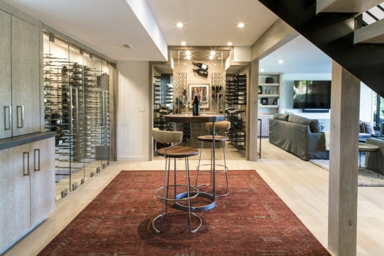 Basement Wine Cellar Glass Wine Wall
