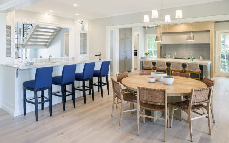 Dunes Transitional Kitchen Dining Large Wet Bar