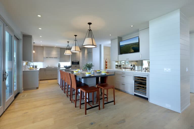 Little Traverse Lake Gray Kitchen and Wet Bar 2