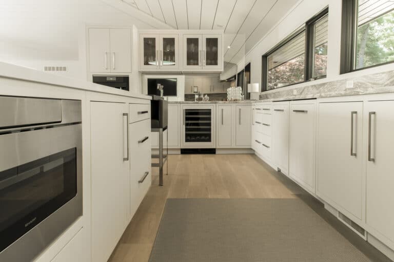 White Contemporary Kitchen Custom Cabinets