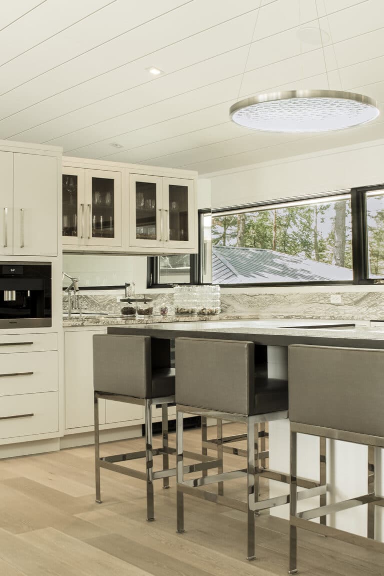 White Contemporary Kitchen Island Cabinets