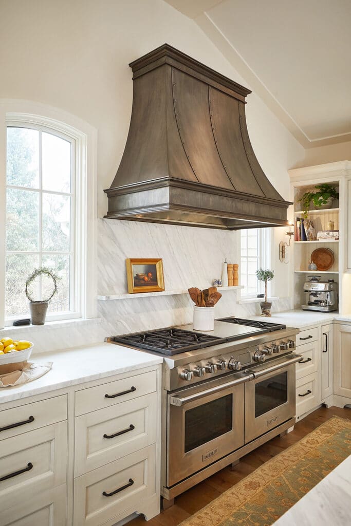 French Country Kitchen Metal Range Hood