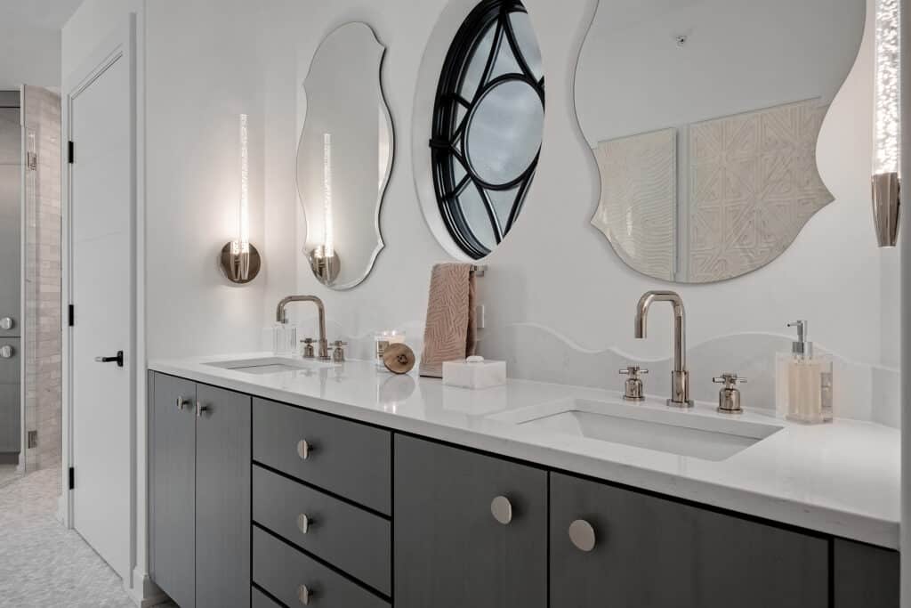 Contemporary Cottage Master Bathroom Vanity