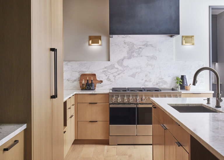 Black + White Kitchen Metal Range Hood Crop