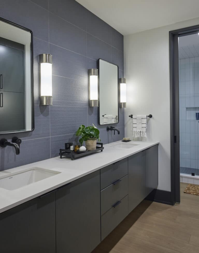 Black + White Oak Grey Bathroom Vanity