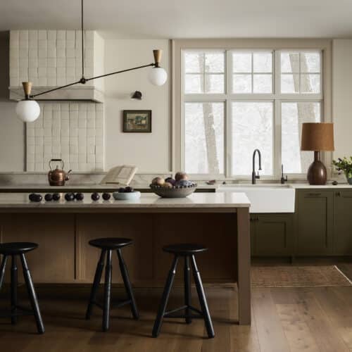 Earth Tone Contemporary Kitchen Island