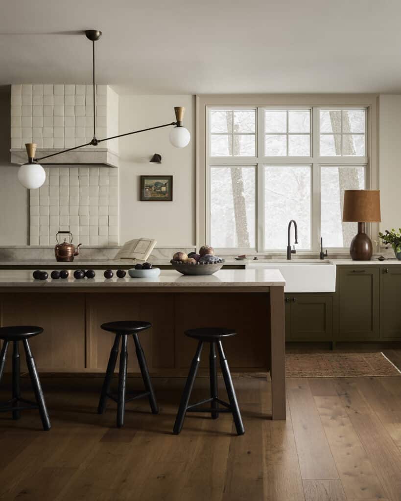 Earth Tone Contemporary Kitchen Island