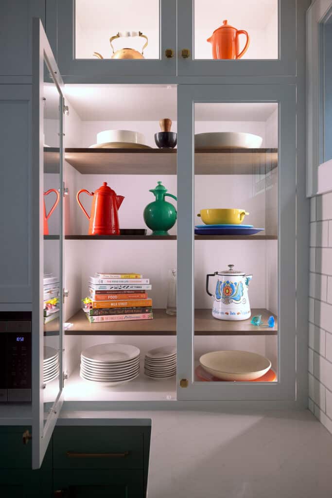 Gun Lake Remodel Kitchen Cabinet Glass Uppers China Cabinet